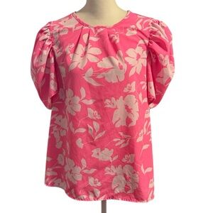 Ruffle tropical floral top size medium/large
